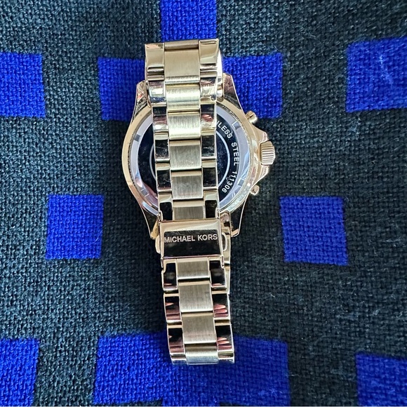 Michael Kors Women's Everest Blue Stainless Steel Quartz Watch - style # MK5754 - Picture 3 of 4